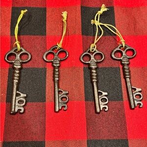 Christmas Antique Skeleton Key Ornaments Set